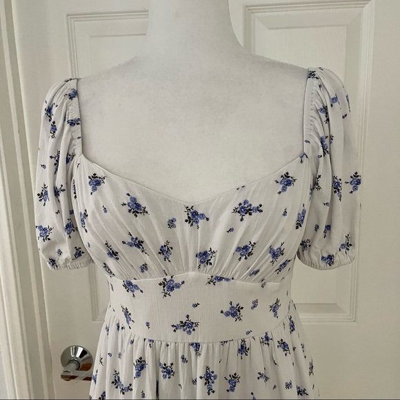 Forever 21 Empire Floral Empire Waist Mini Dress Size M - Picture 5 of 9